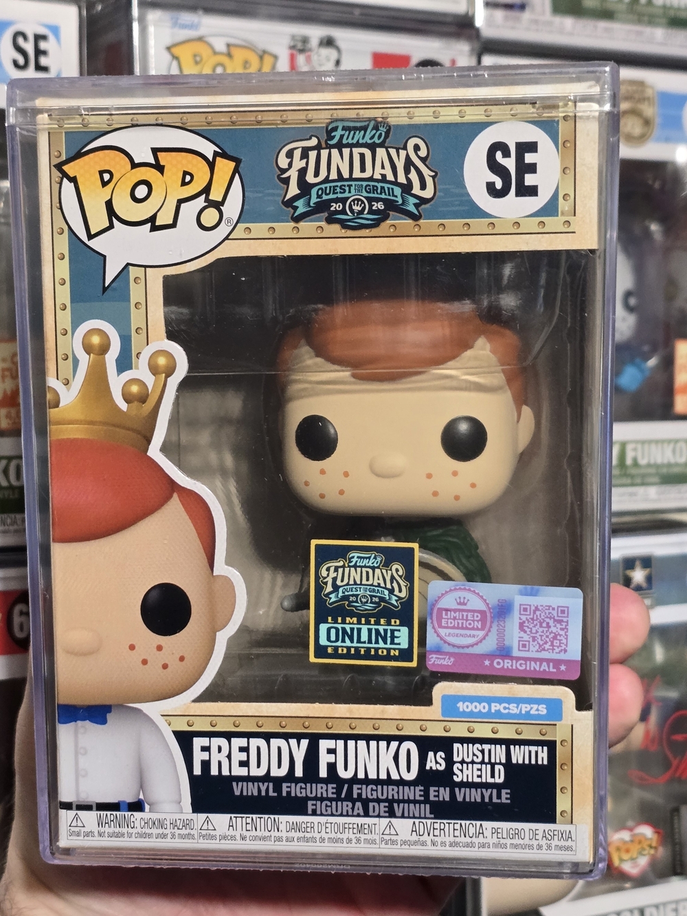 Freddy Funko as Dustin with Shield (Stranger Things) Limited to 1,000 pieces